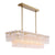 2-Tiered Rectangle CrystalChandelier Side Display Light On
