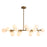 Ball Linear Chandelier Positive Dispaly Light On