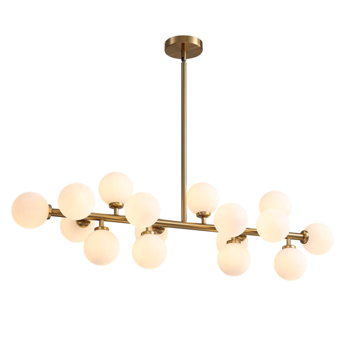Ball Linear Chandelier Side Dispaly Light On