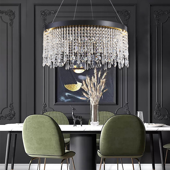 Crystal Round Chandelier For Dining Room