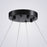 Crystal Round Suspension Light Canopy Detail