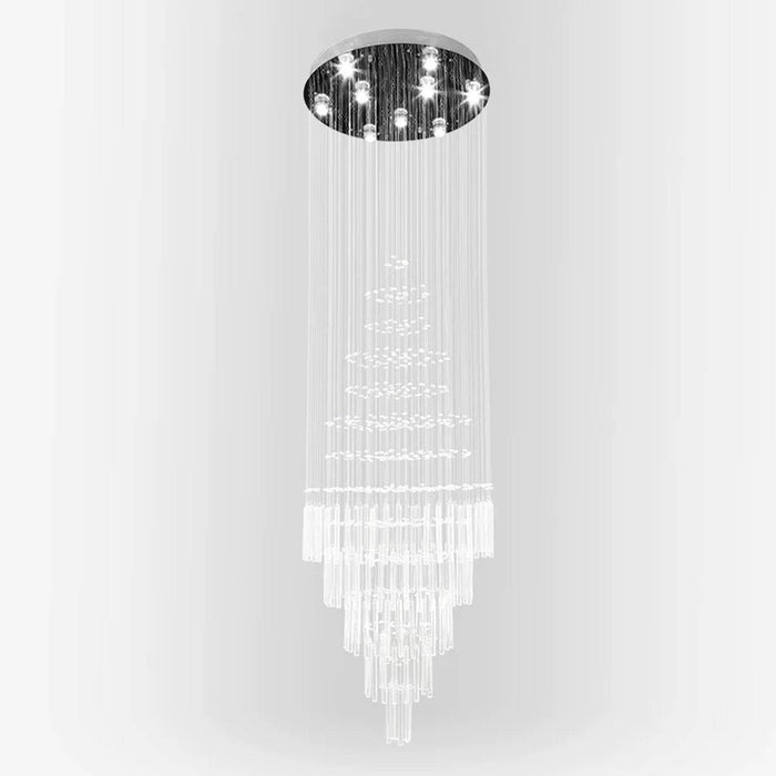 Multi-Layer Crystal Rods Chandelier Ceiling Light