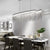 Post Modern Rectangle Aluminum Tassel Linear Chandelier - Dining room